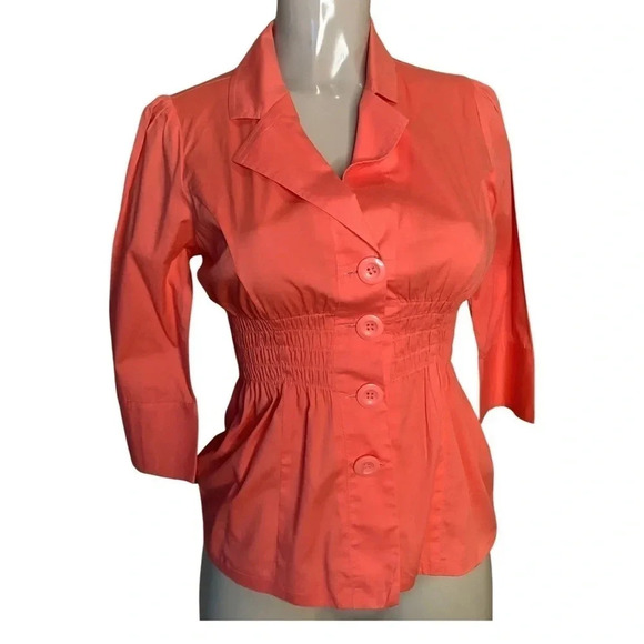 Antilia Femme 3/4 Sleeve Button Top Size Small (Preowned) - Picture 1 of 6